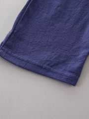 2pcs Set Feather Pattern Short Sleeve Shirt & Shorts