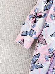 Adorable Print Long-Sleeve Romper