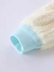 Plush Cute Rabbit Embroidered Hooded Bodysuit