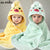 2Pack Baby Bath Towel Cape Polyester Animal Pattern UltraSoft Thick Towel Super Absorbent Shower Accessory for Boys and Girls Best Gift 80cm x 80cm